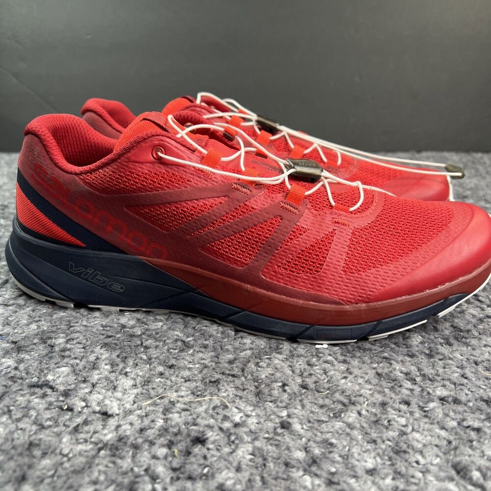 Salomon Sense Ride Trail Running Shoes Ortholite Impressions Red Size Men 11
